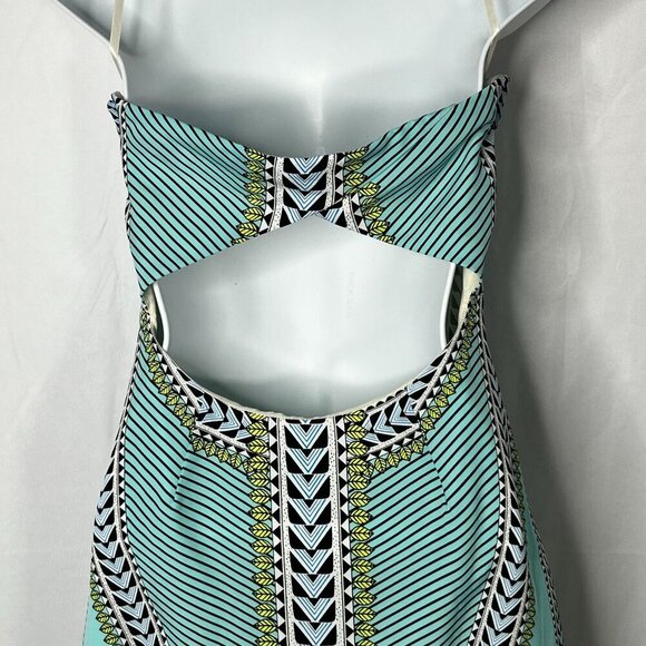 Mara Hoffman Mola Aqua Strapless Cut Out Open Back Mini Dress Size 4 - Picture 7 of 10